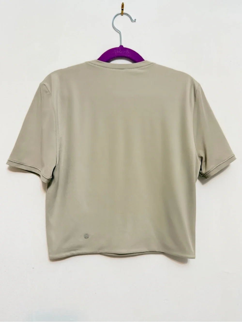 Lululemon Nulu Crewneck Cropped T-Shirt - Riverstone - Medium